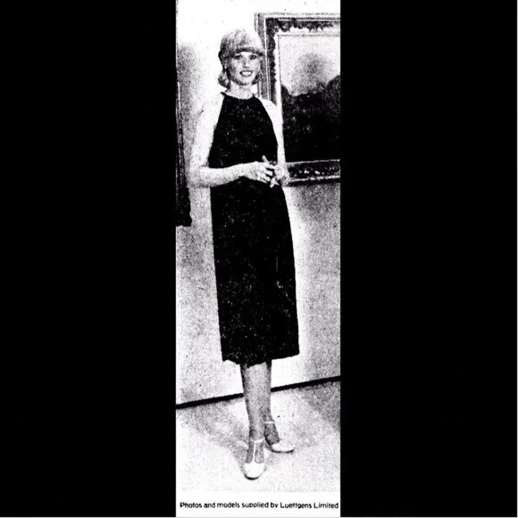 Saks Fifth Avenue Albert Capraro Black Midi Dress - Picture 11 of 11